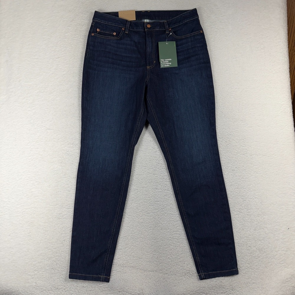 L.L.Bean Women's BeanFlex 16 (33.5x29.5) Skinny Leg Favorite Fit Jeans NWT $79